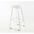 High footrest stool metal frame PP bar chair